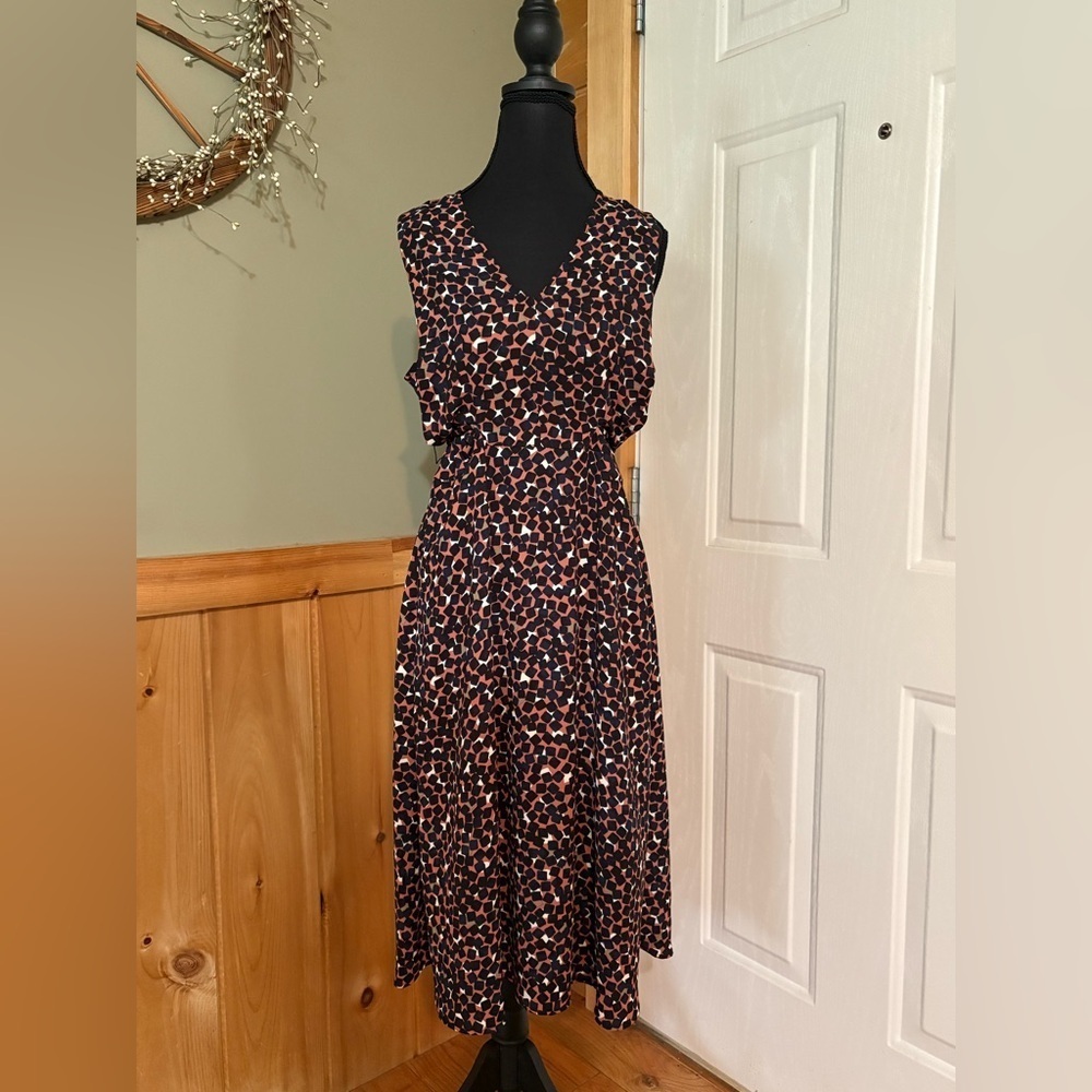 Nic + Zoe 297523 Womens V Neck Belted Dress 8